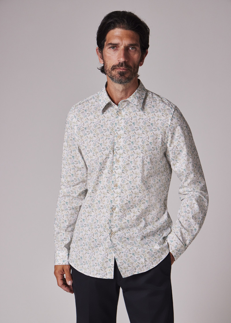 White Organic Cotton 'Globe Flower' Shirt 3