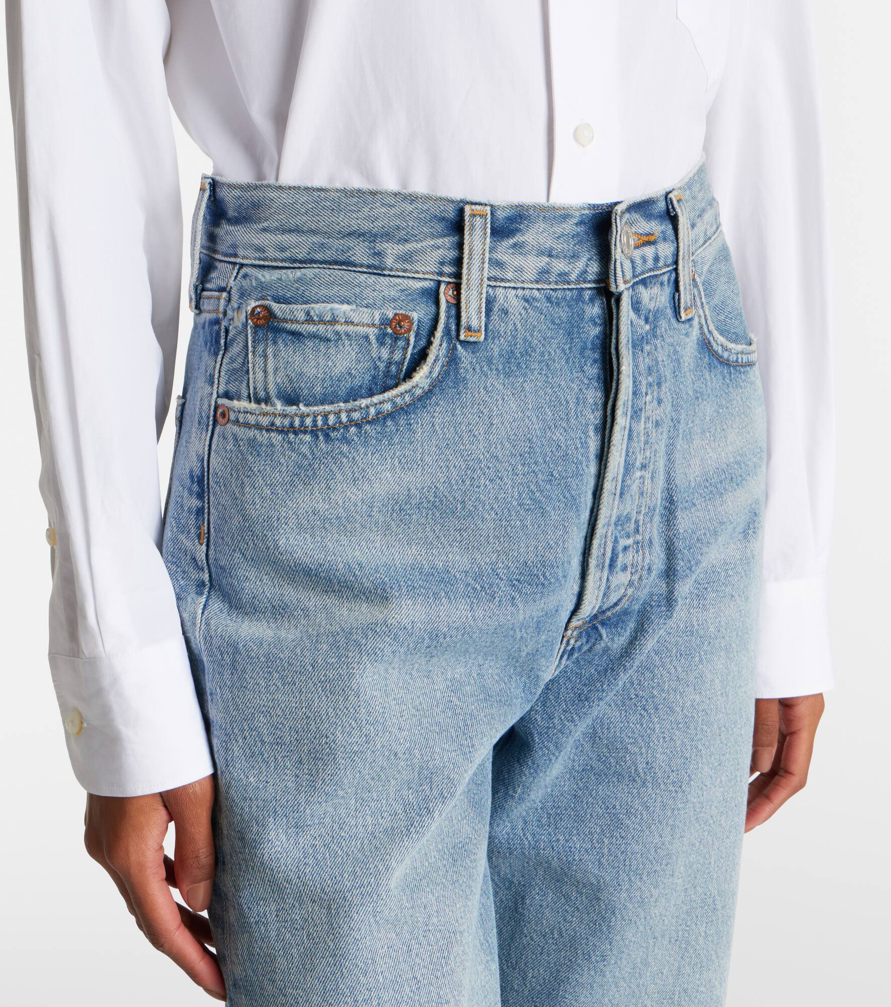 90's Pinch Waist high-rise straight jeans - 4