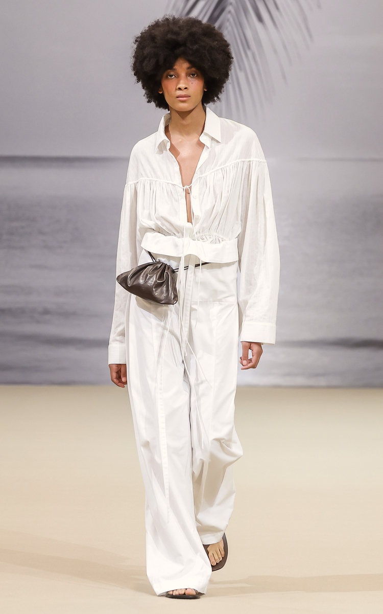 Fisherman Cotton Drawstring Pants white - 10
