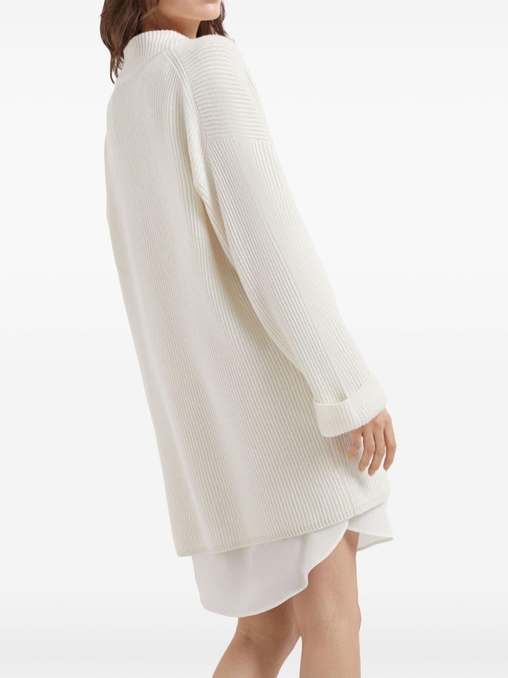 bead-embellished cashmere dress - 4