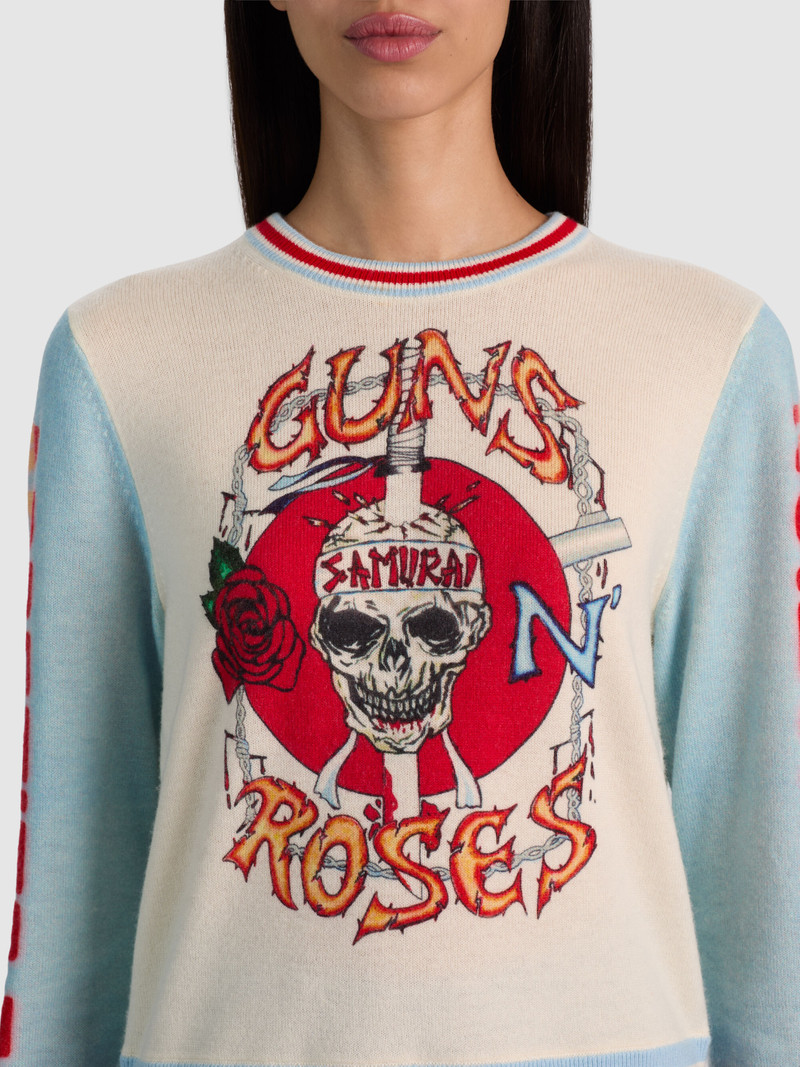 CAROLEE WOOL PRINTED PULLOVER - APPETITE FOR DESTRUCTION 5