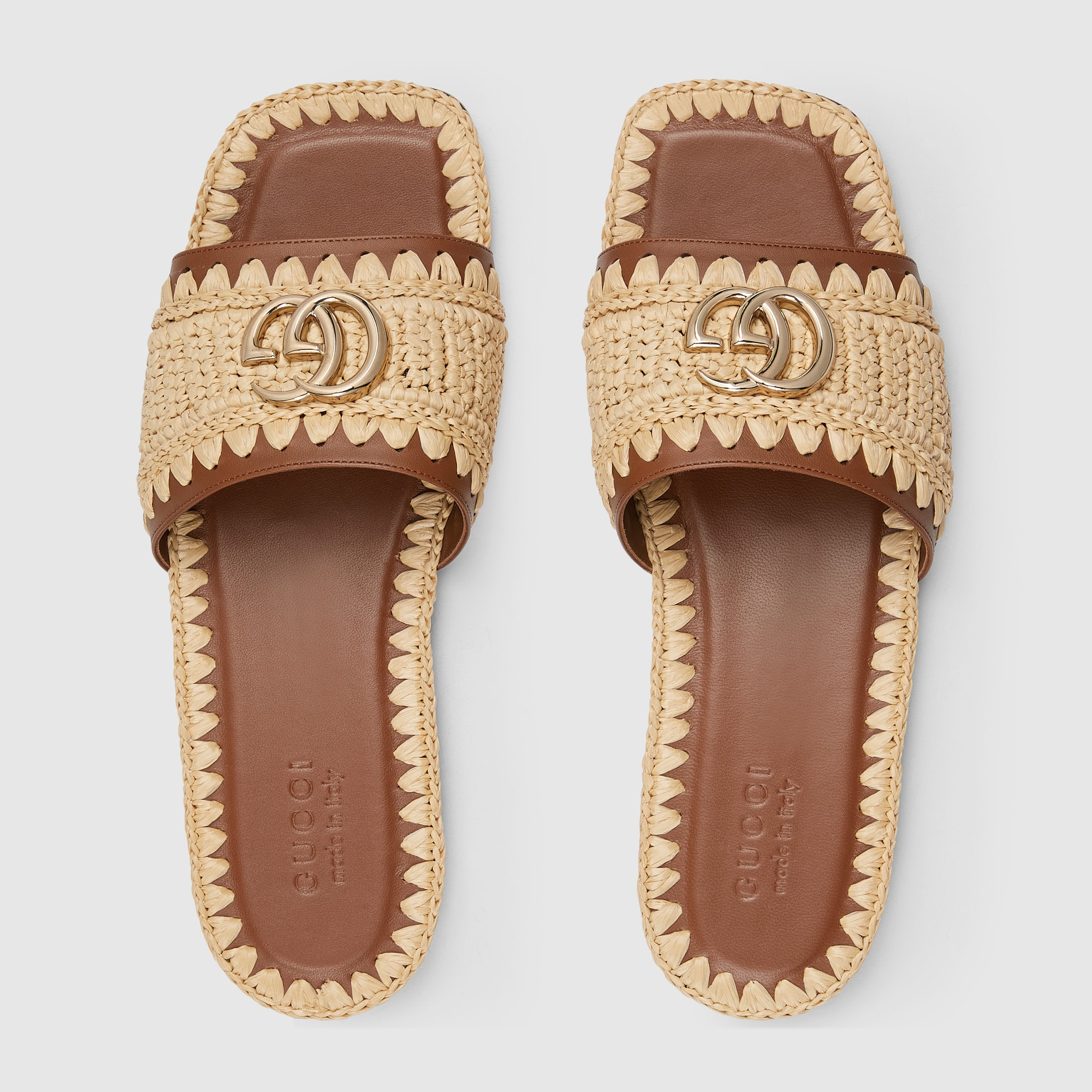 Women's slide sandal with Double G - 6