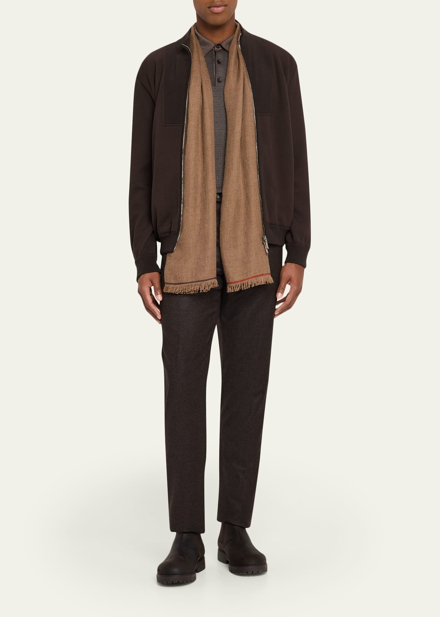 Men's Four In Hand Cashmere Scarf - 2