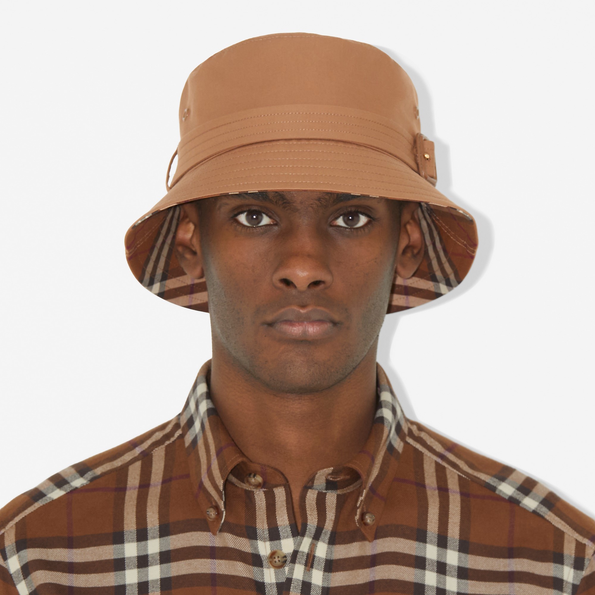 Cotton Gabardine Belted Bucket Hat - 3