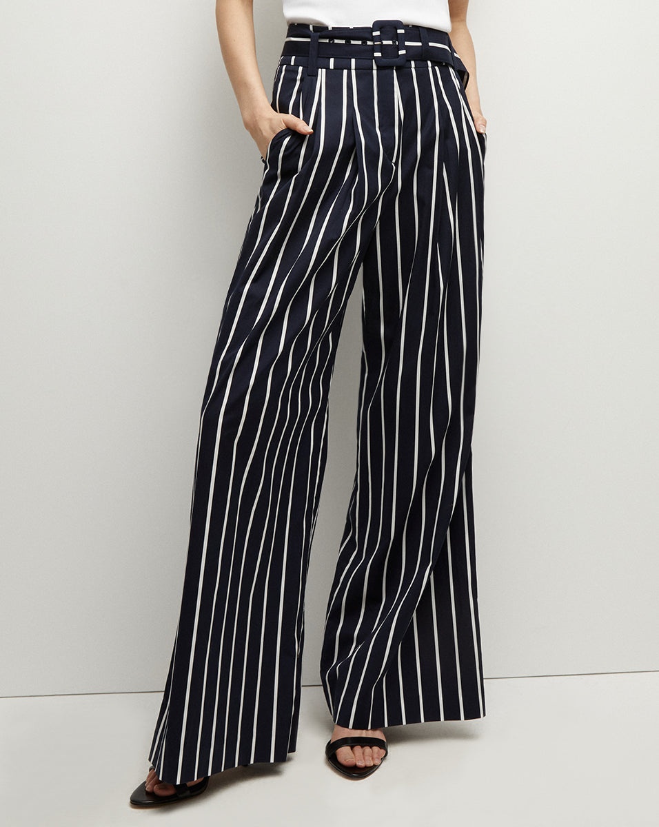 MALIYAH STRIPED WIDE-LEG PANT - 4