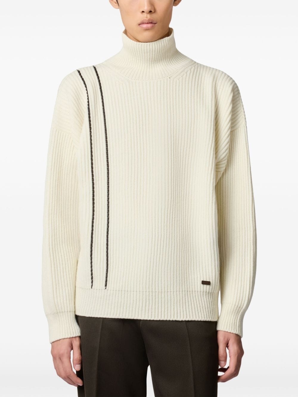 turtleneck cashmere jumper - 4