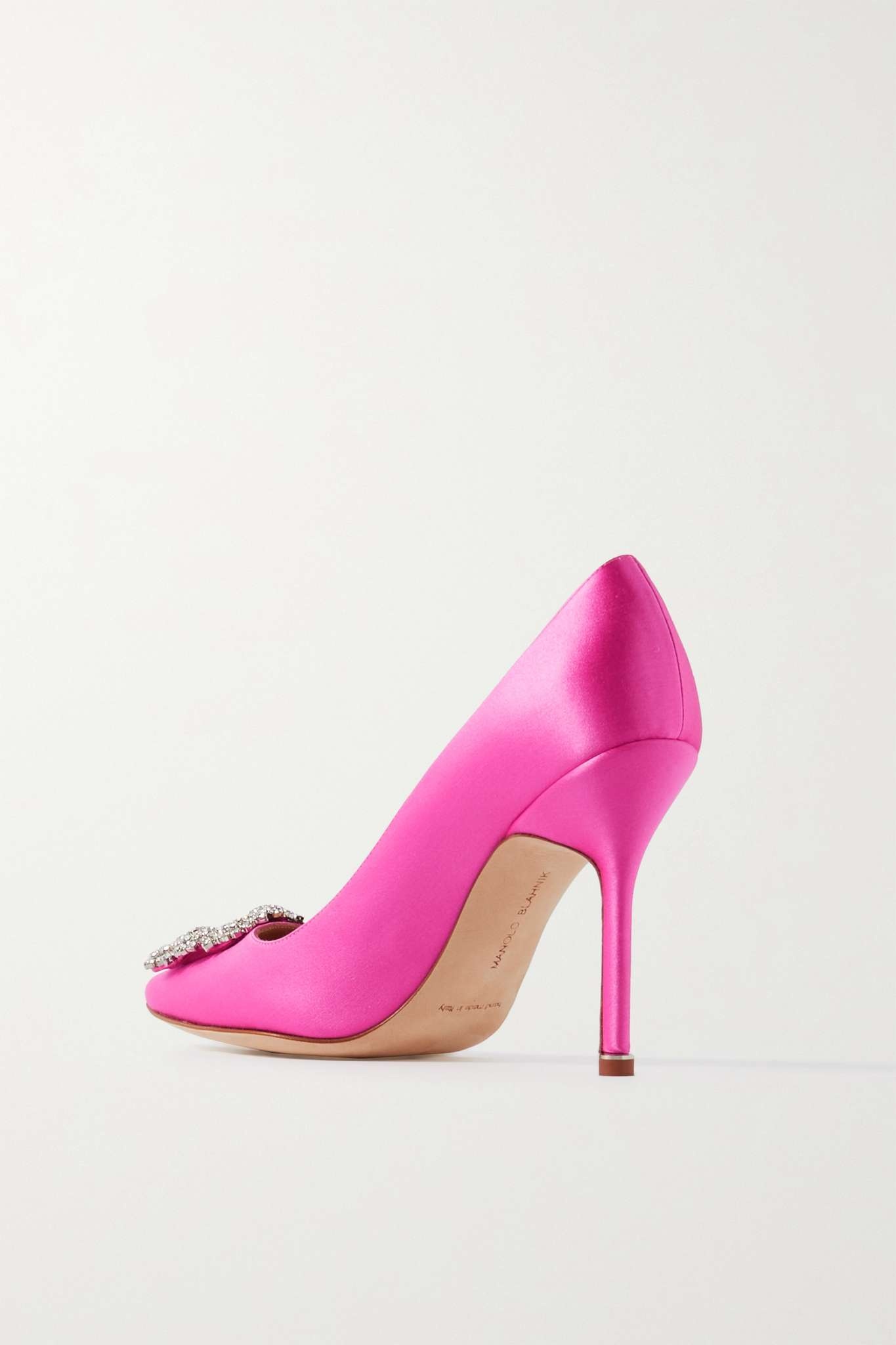 Hangisi 105 crystal-embellished satin pumps - 3