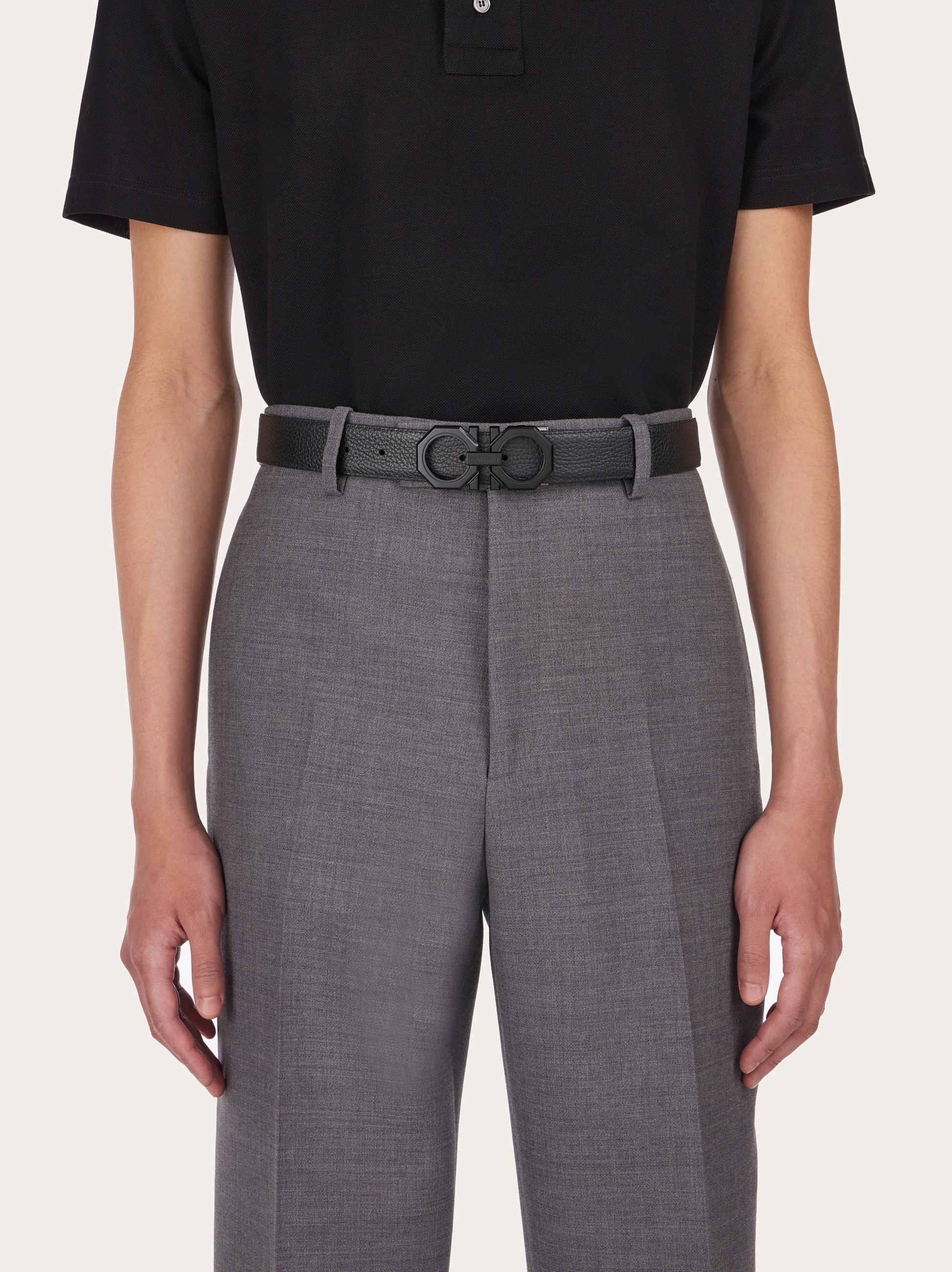 Reversible and adjustable Gancini belt - 4