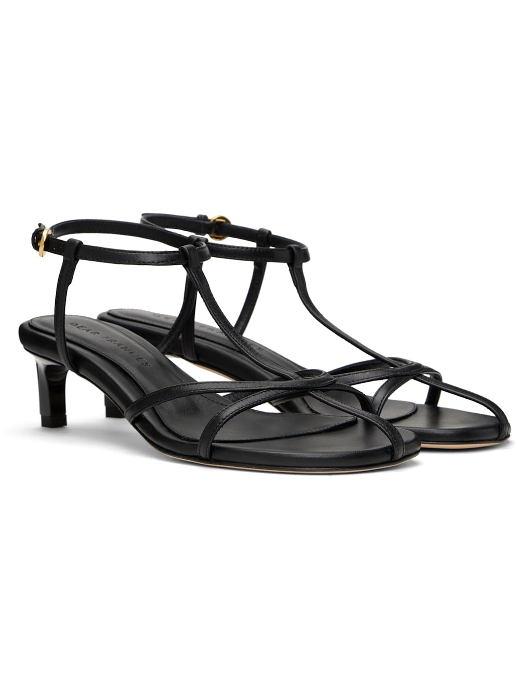 Black Tee Heeled Sandals - 4