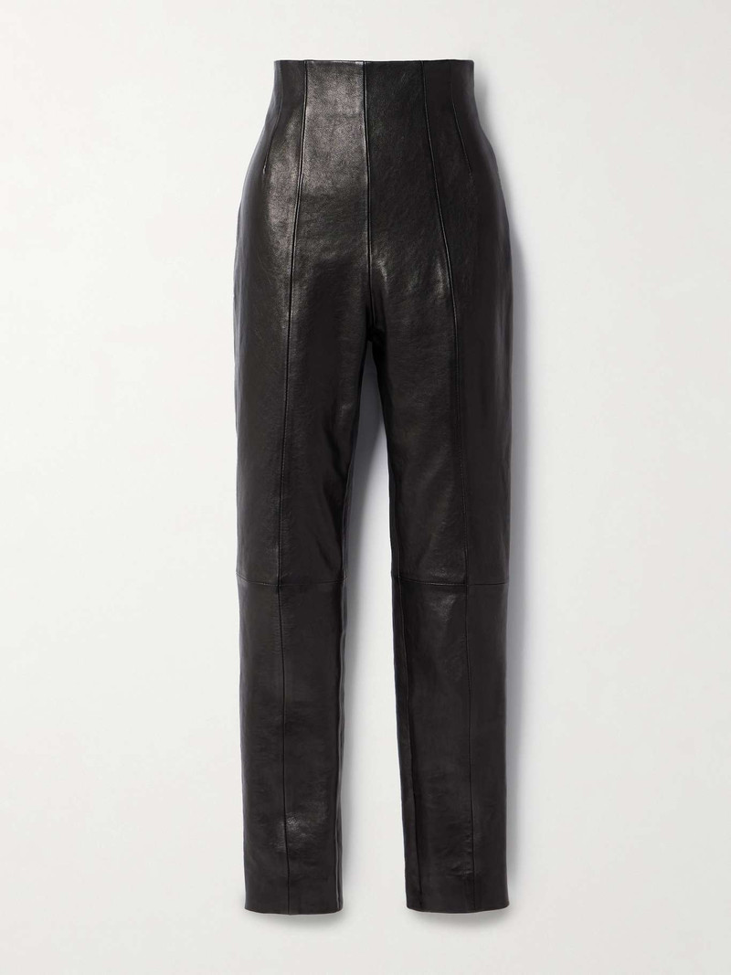Lenn high-rise leather pants 1
