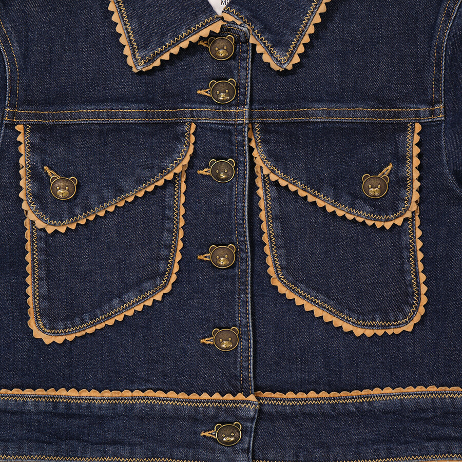 Moschino Passementerie Cropped Denim Jacket - 7