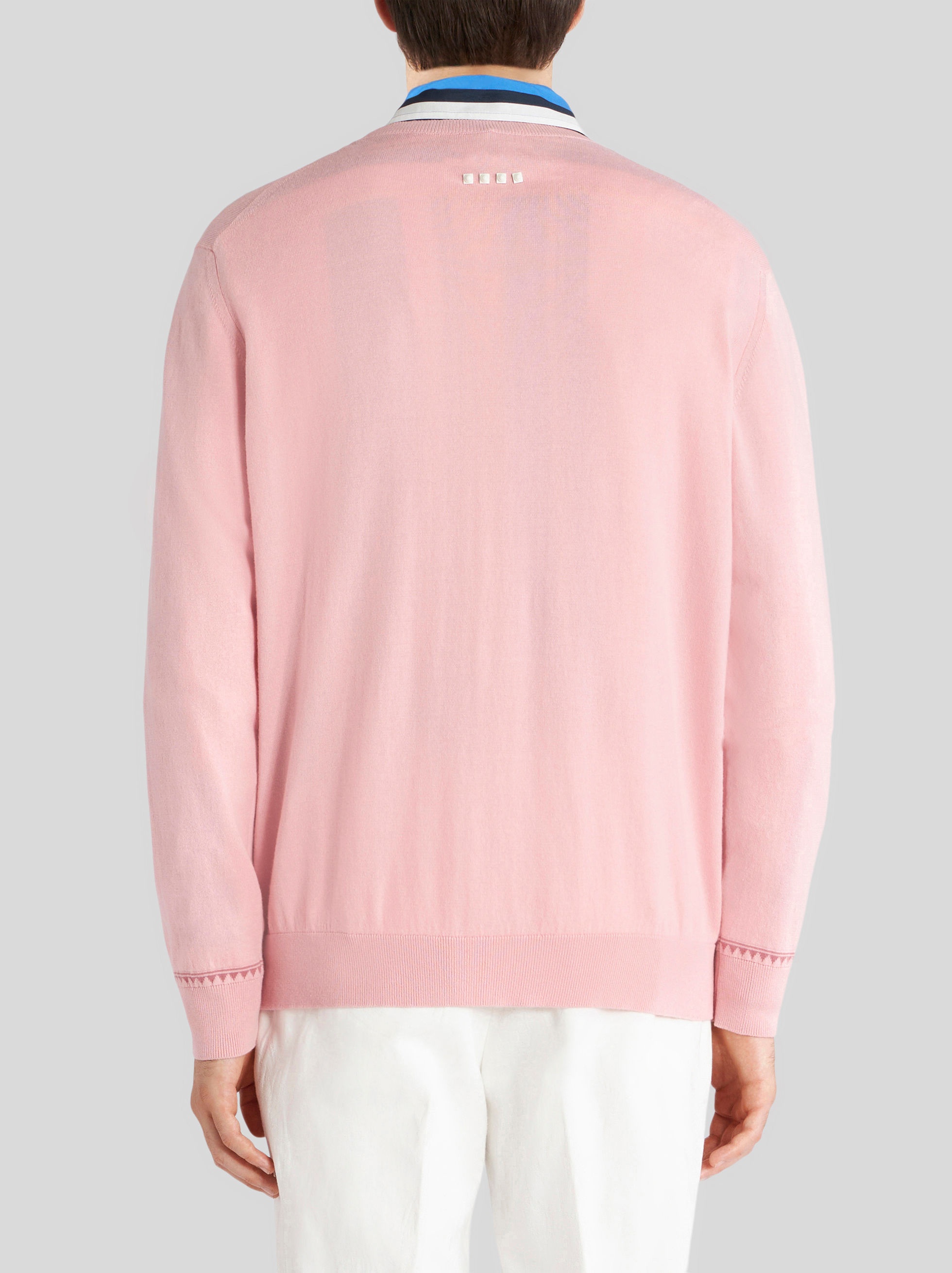 COTTON JUMPER WITH DECORATIVE GRECA - 4