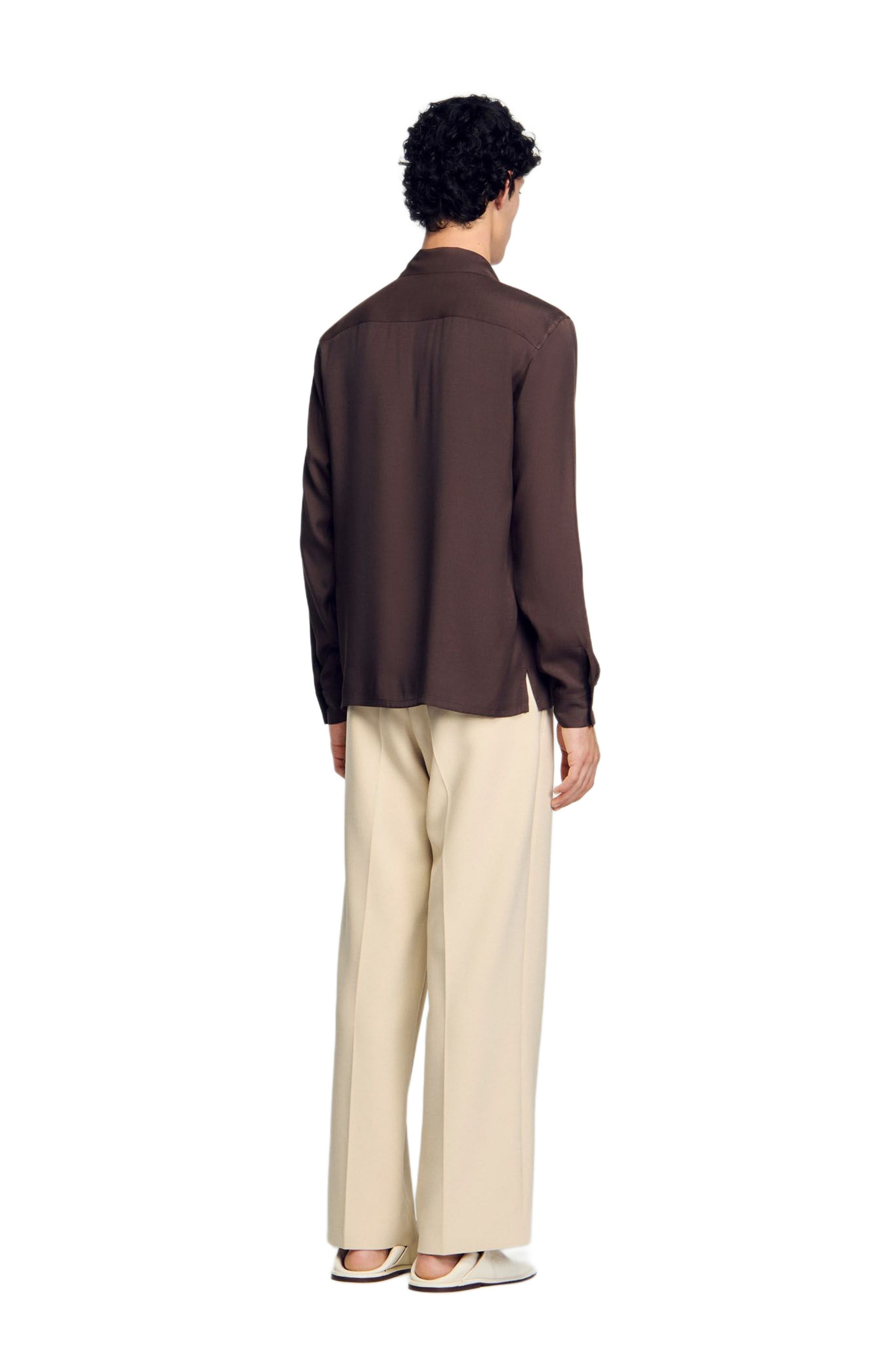 SANDRO Floaty shirt in Moka. at Nordstrom - 2