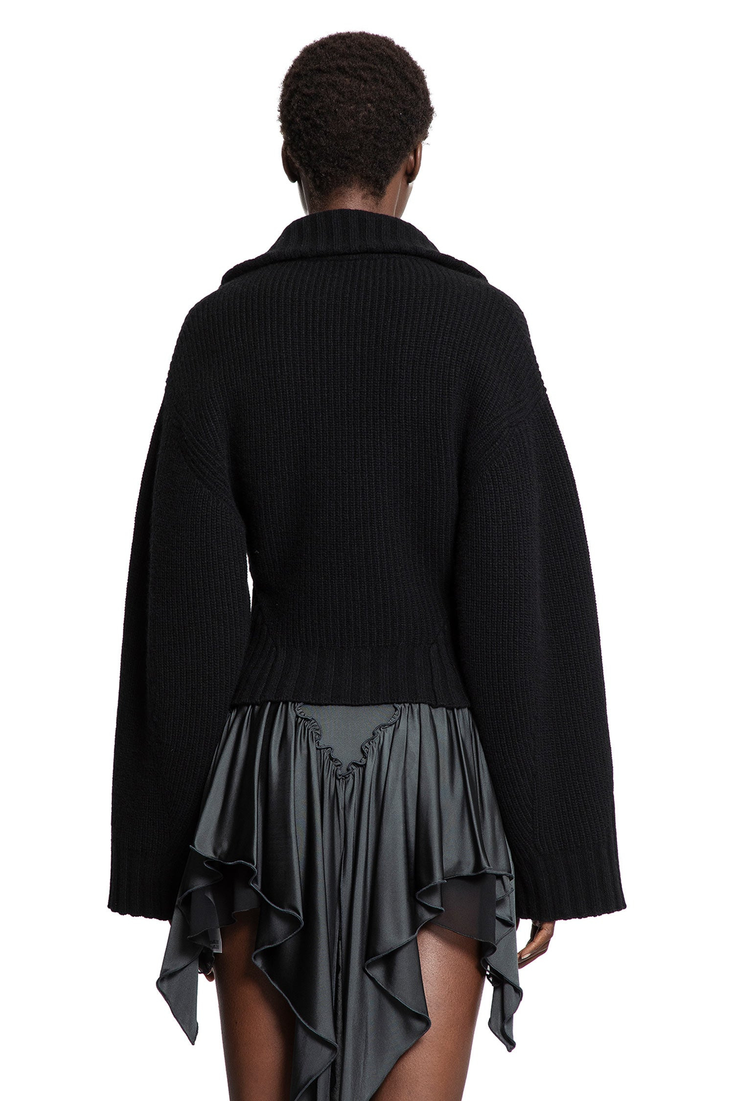 Ribbed Wool Cashmere Cardigan - 3