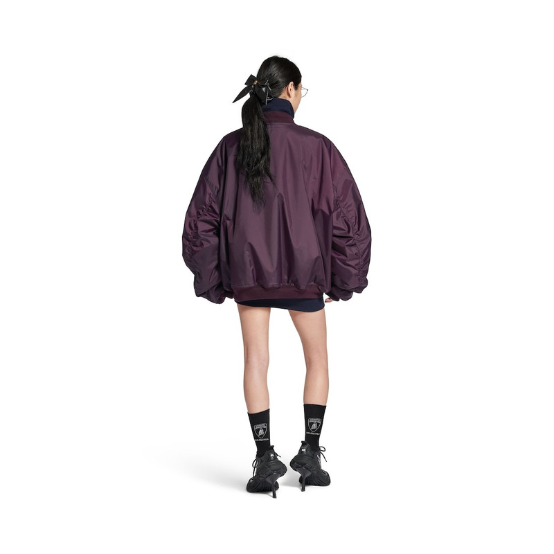 Bomber Jacket Large Fit in Dark Purple 3