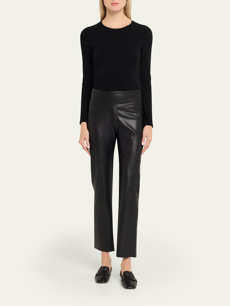 Wolford Edie Cropped Vegan Leather Forming Trousers outlook