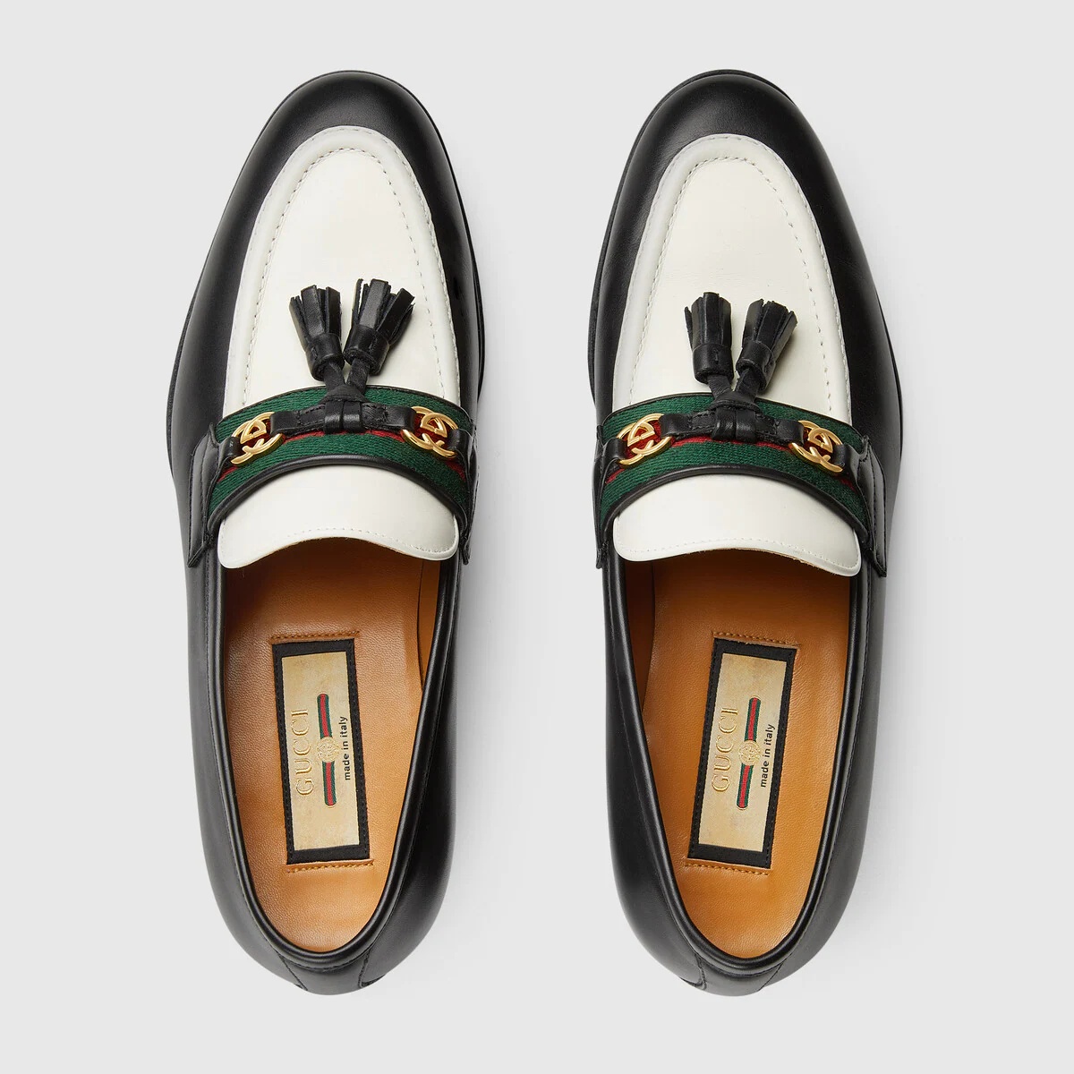 Loafer with Web and Interlocking G - 3