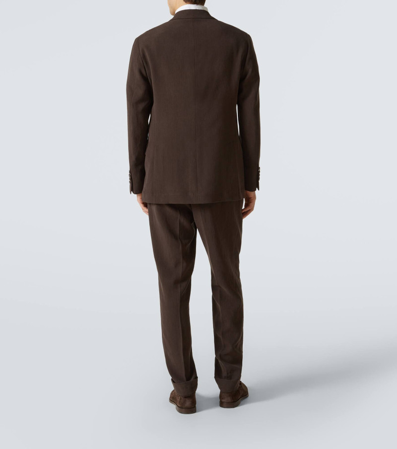 Double-breasted linen suit 3