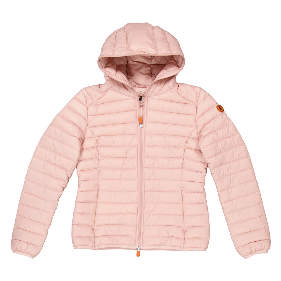 Save The Duck - Open Box - Save The Duck Ladies Pink Daisy Animal Free Hooded Puffer Jacket, Brand Size 2 (Medium) - 5