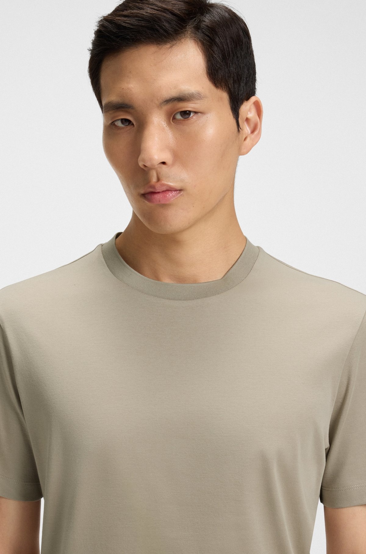 REGULAR-FIT T-SHIRT IN MERCERIZED COTTON - 3