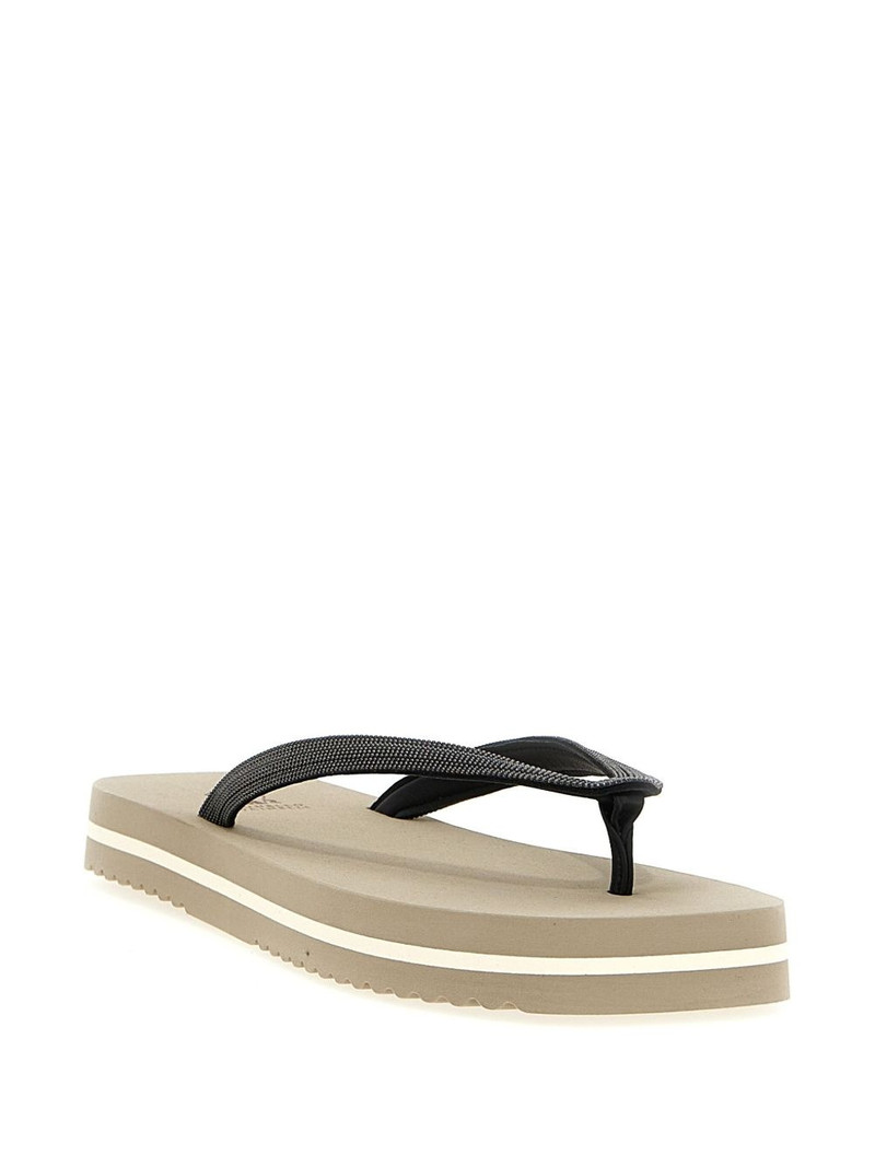 Brunello Cucinelli leather slides outlook