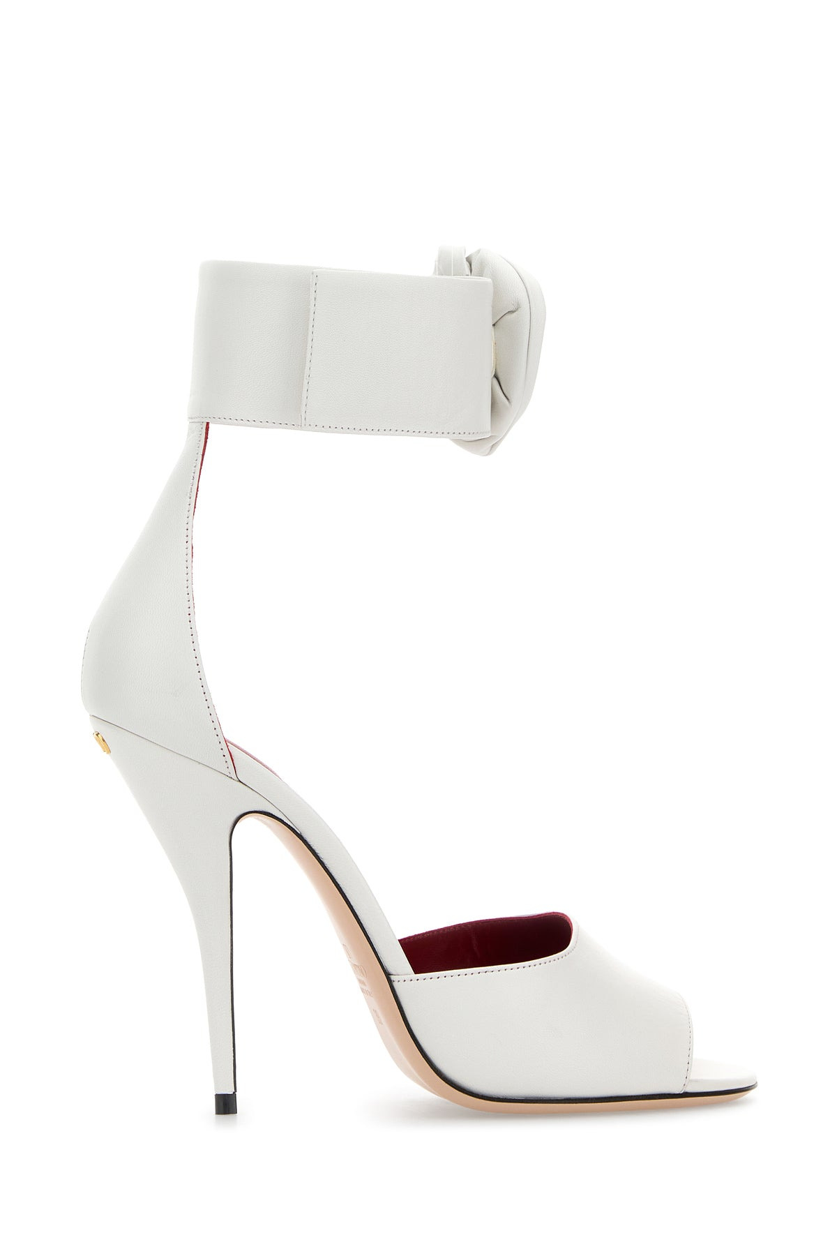 White leather Drip Rose sandals - 3