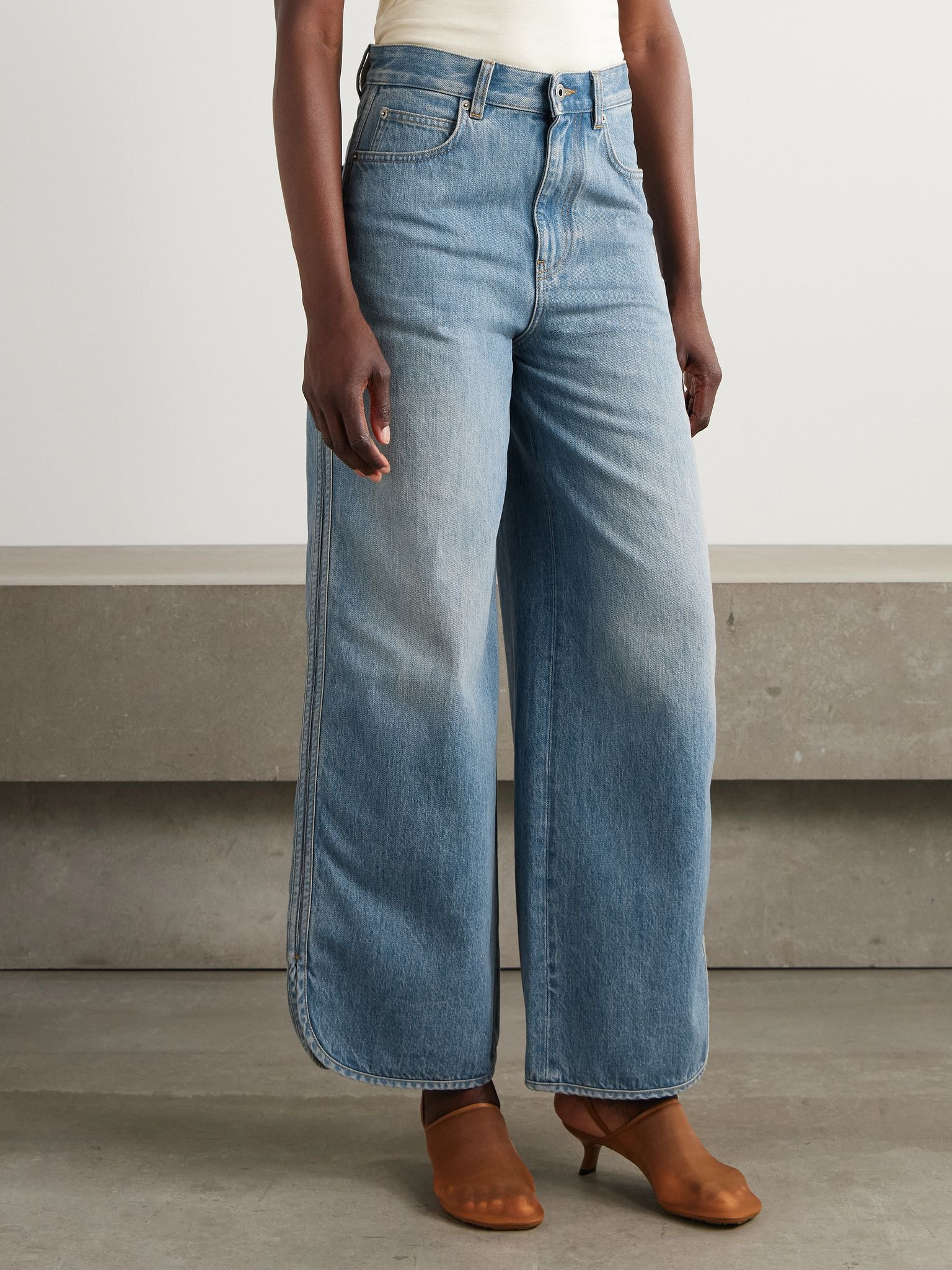 High-rise wide-leg jeans Blue - 3
