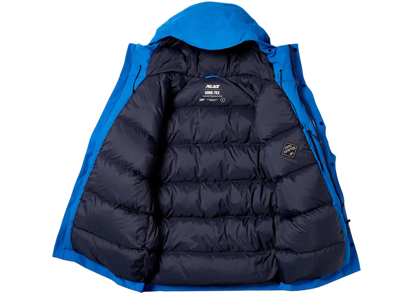 Palace Gore-Tex Cargo Down Parka Blue - 2