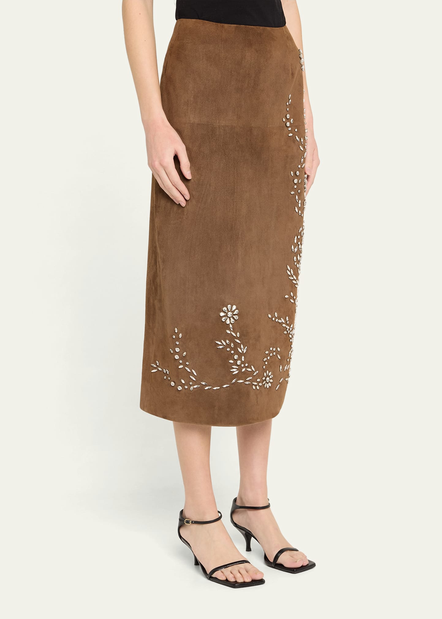 Crystal Suede Pencil Skirt - 3