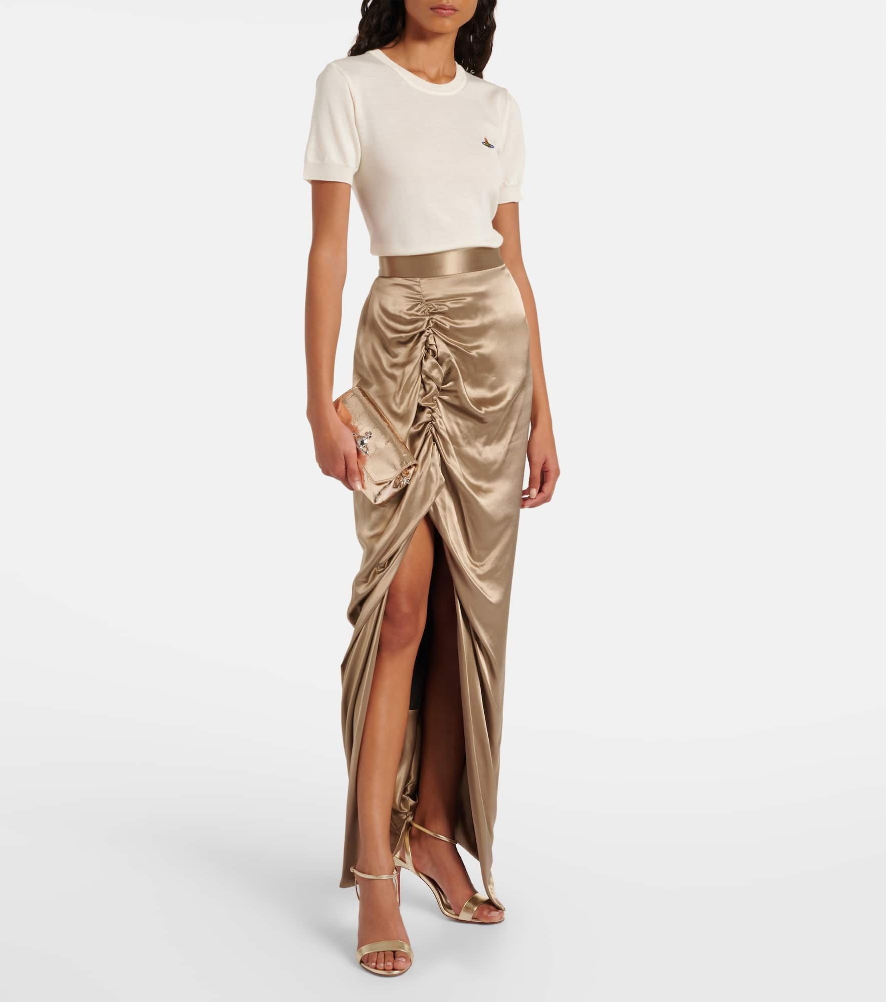 Panther asymmetric maxi skirt - 2