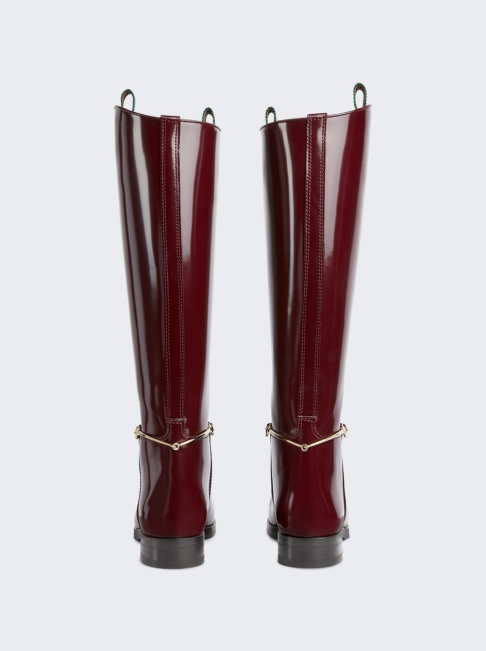 Slim Horsebit Boots Lacquered Cherry - 5