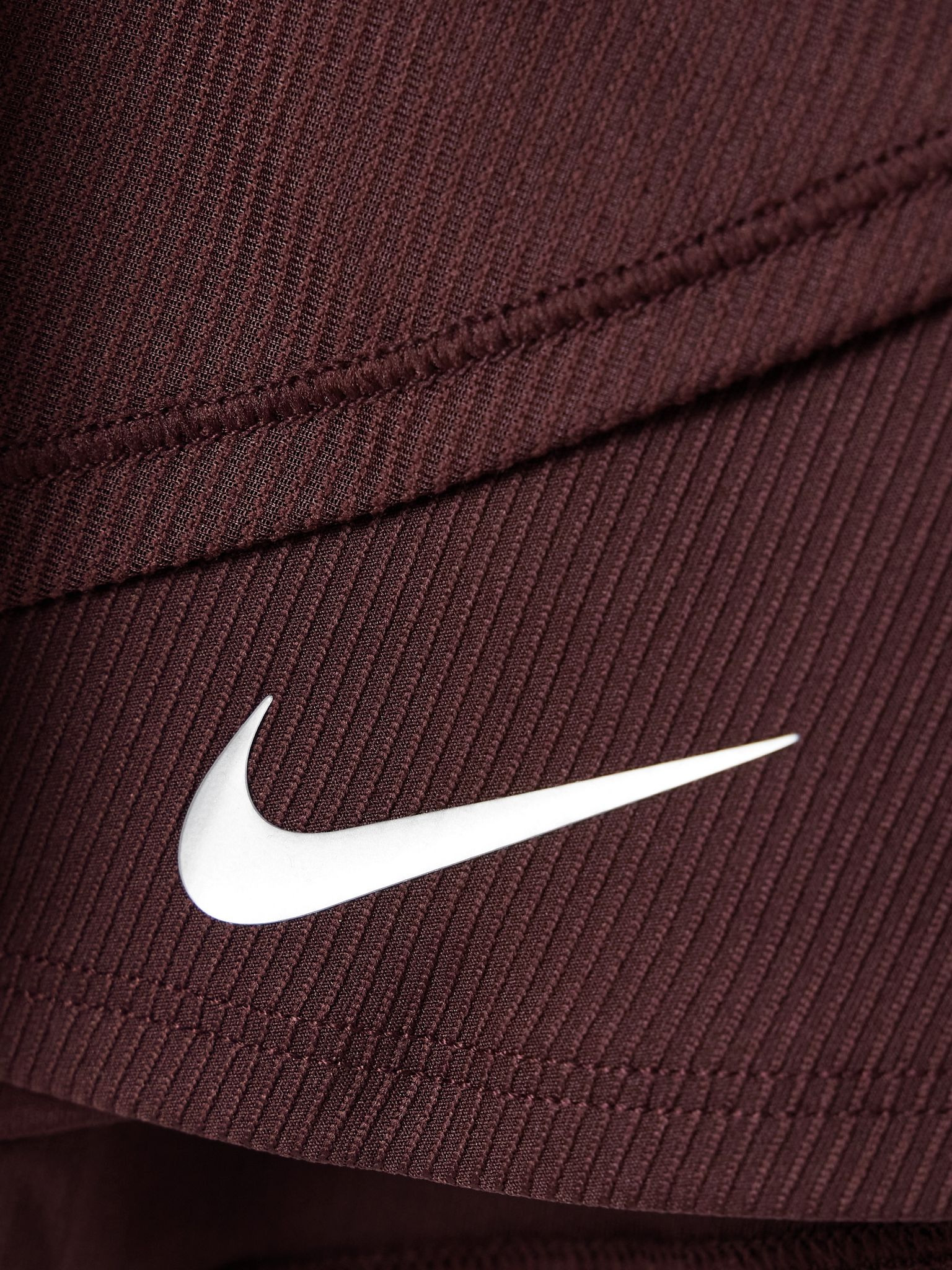 NikeCourt Slam layered ribbed Dri-FIT tennis skirt Burgundy - 4