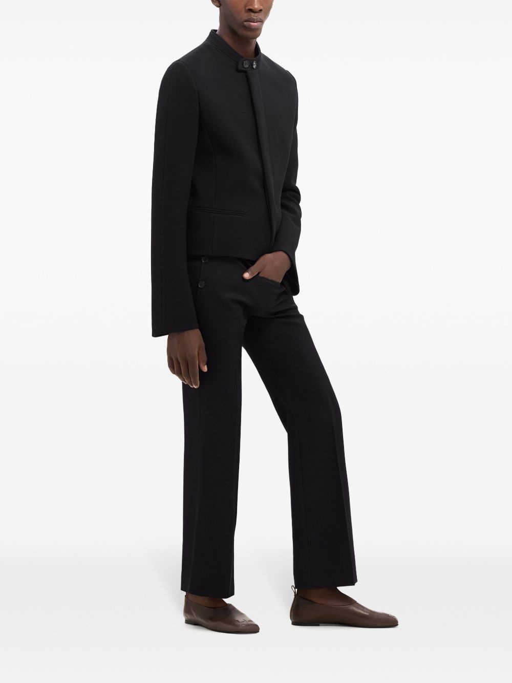 flared wool trousers - 3