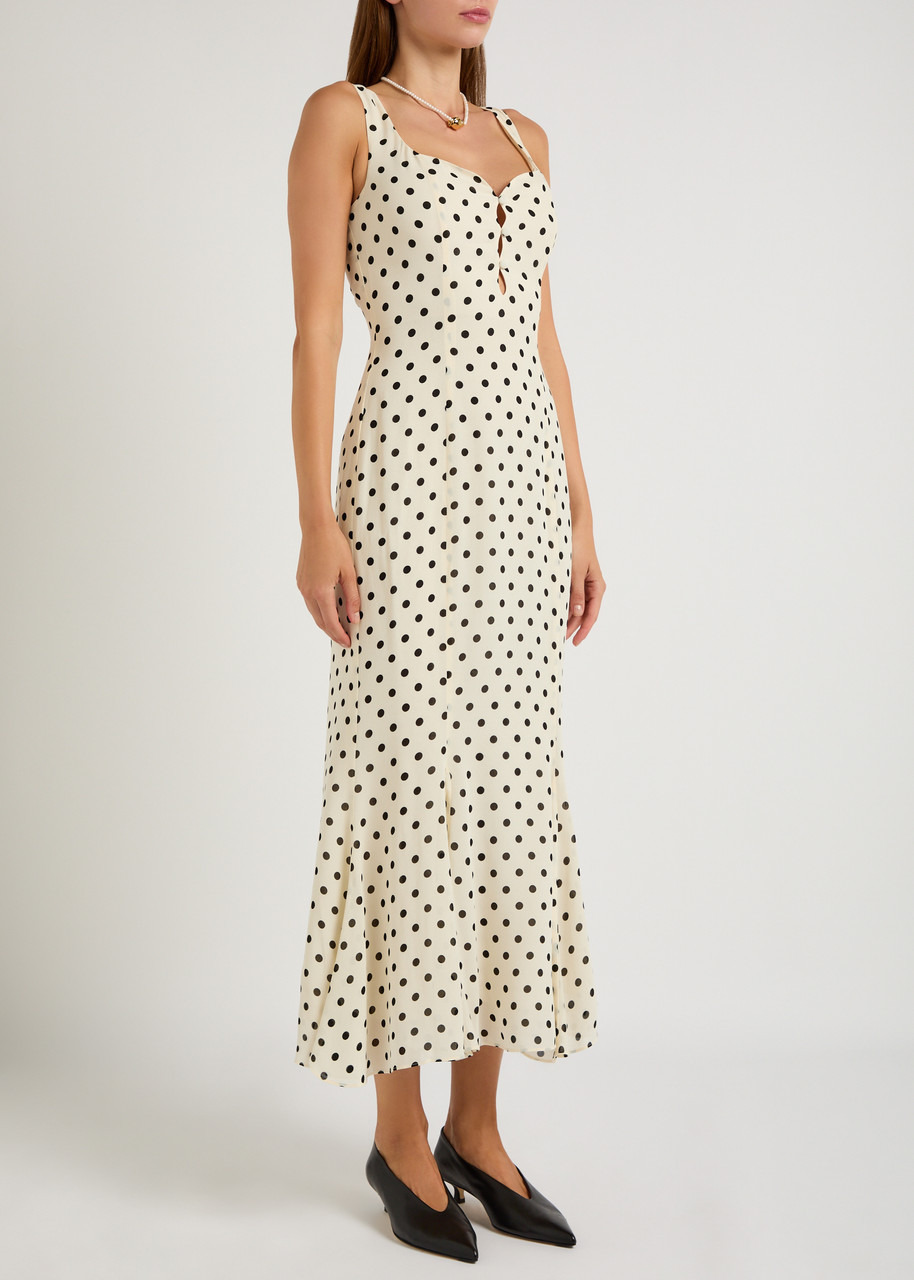 Reformation Laine Polka dot Georgette Maxi Dress - 2
