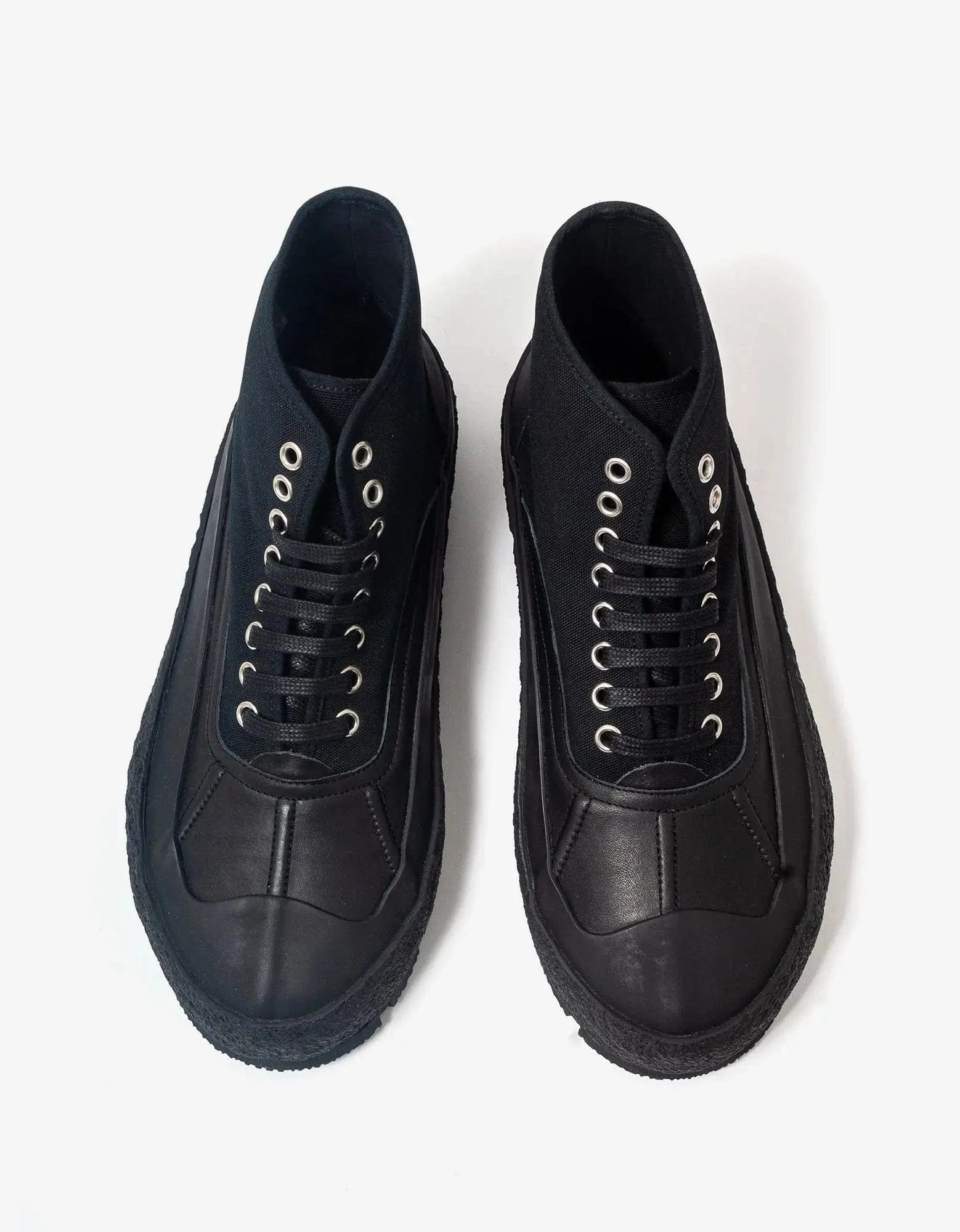 Jil Sander Black High Top Trainers - 4