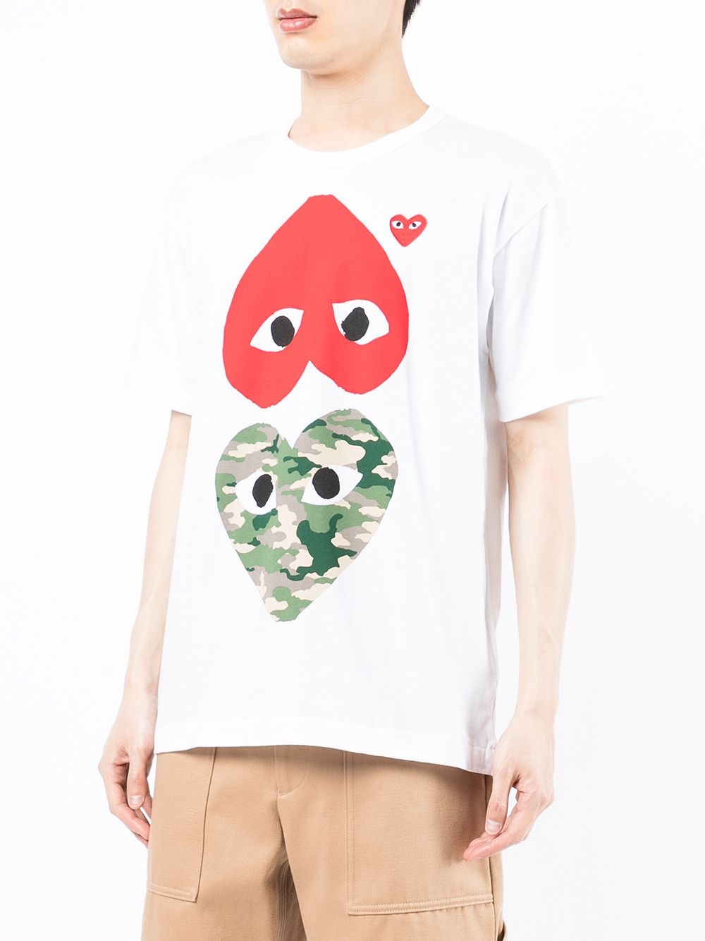 heart print T-shirt - 3