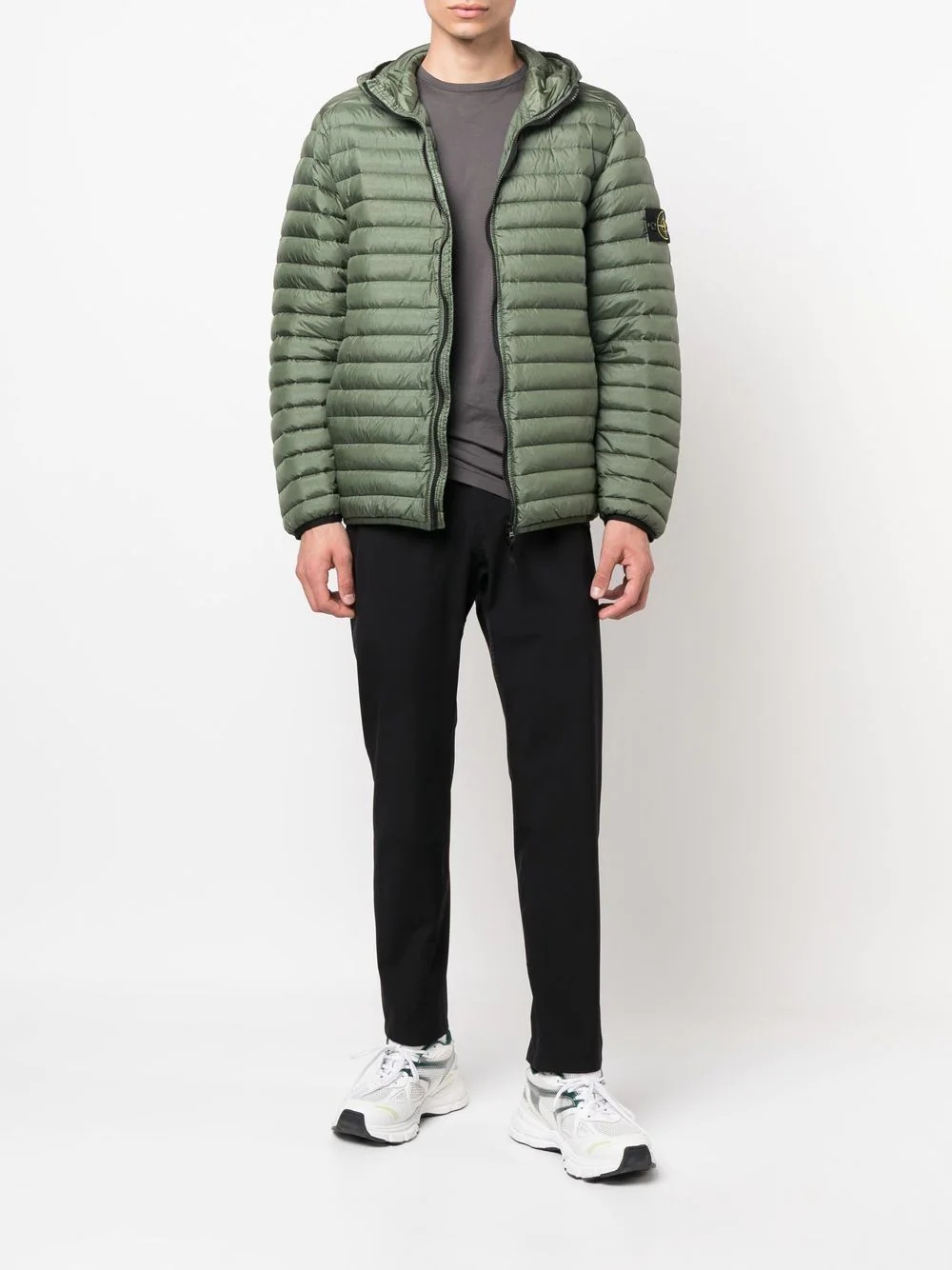 Compass-patch puffer jacket - 2