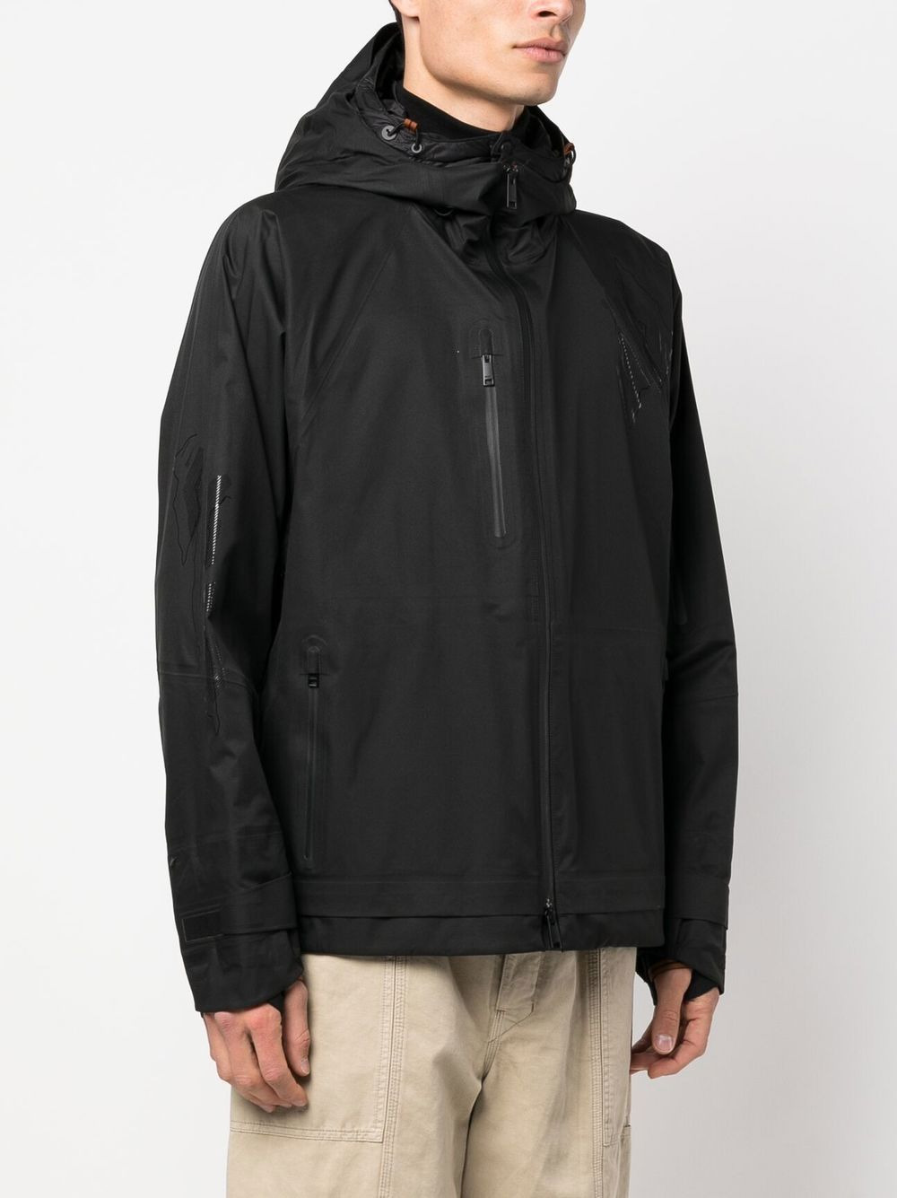 zipped-up hooded jacket - 3