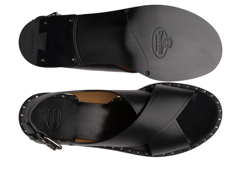 Rhonda Calf Leather Sandal Black 3