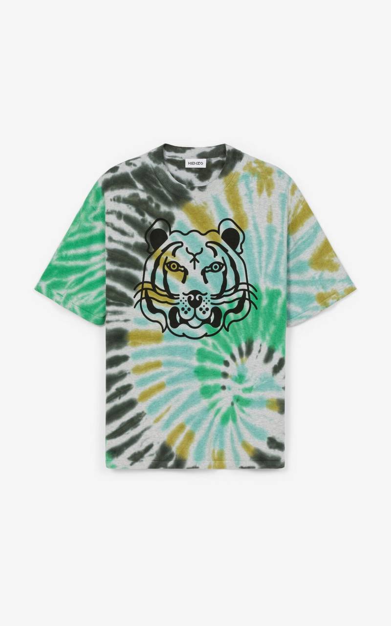 K-Tiger tie-dyed knit T-shirt 1