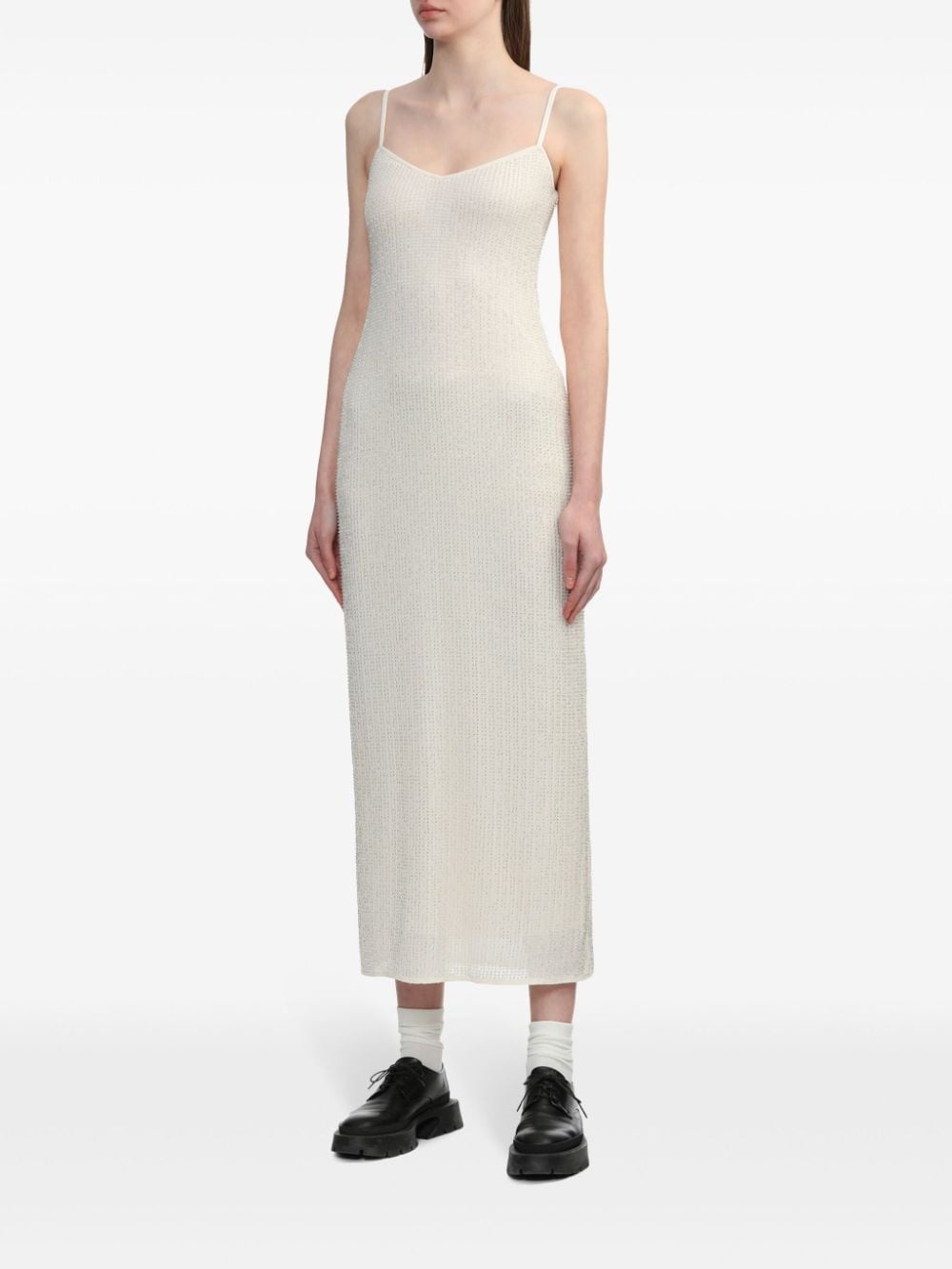 rhinestone-embellished sleeveless maxi dress - 3