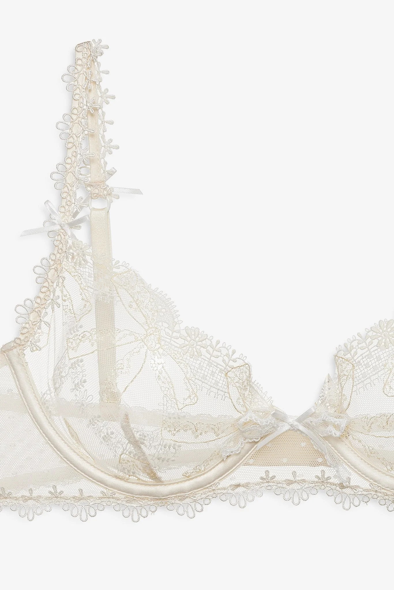 Chantilly Bows Underwire Bra - 1