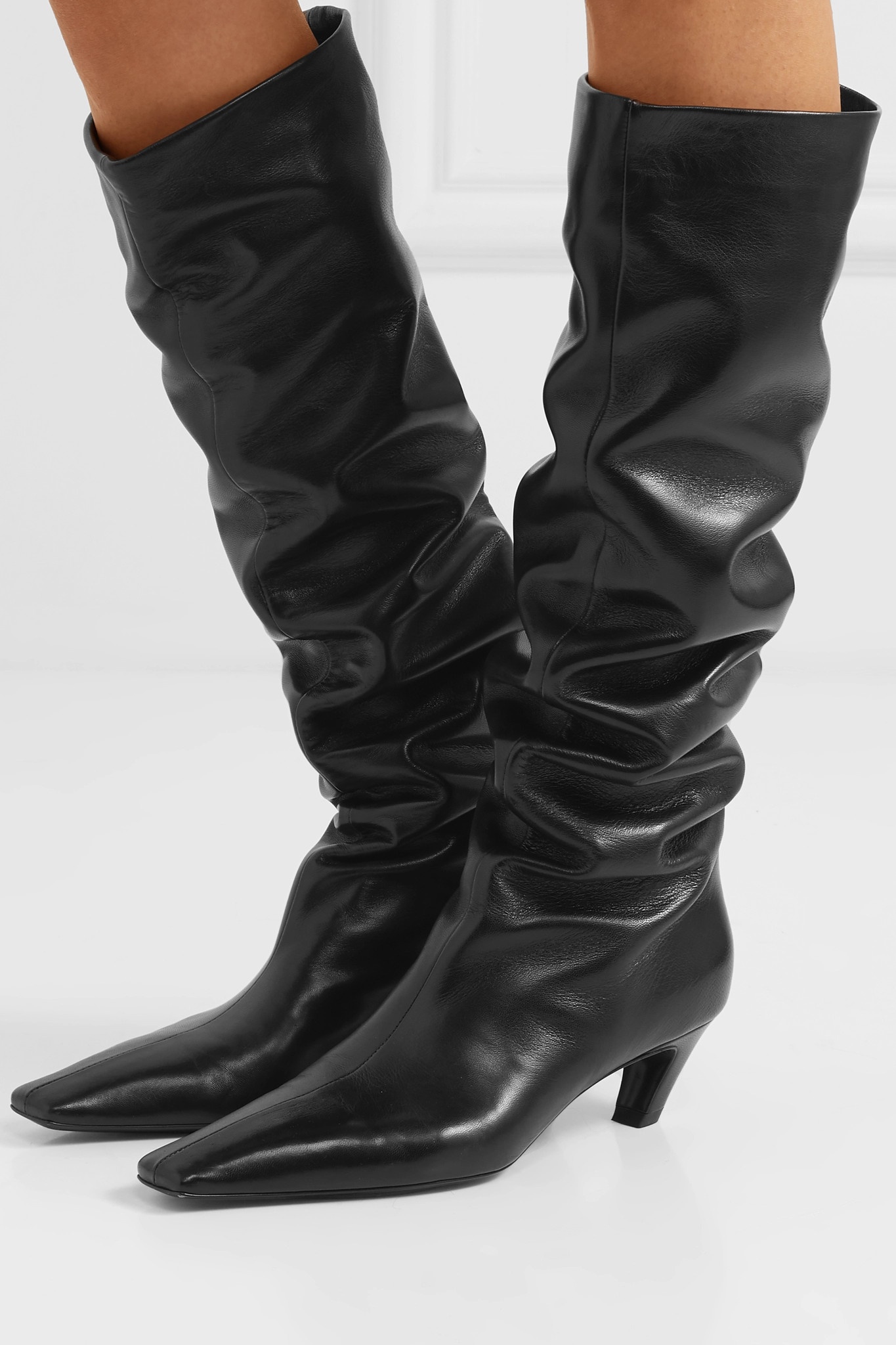 50mm Davis Leather Tall Boots