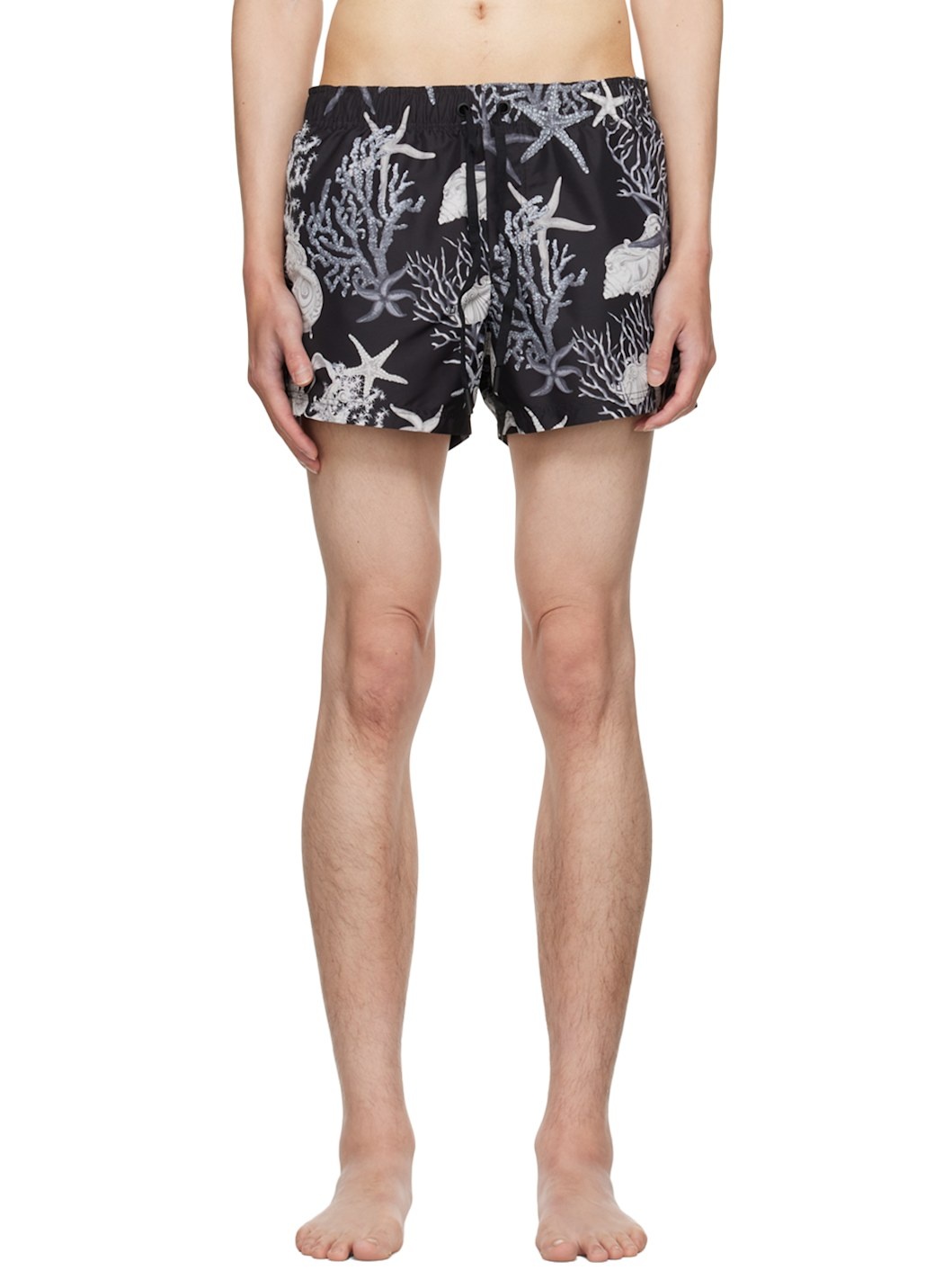 Black Barocco Sea Swim Shorts - 1