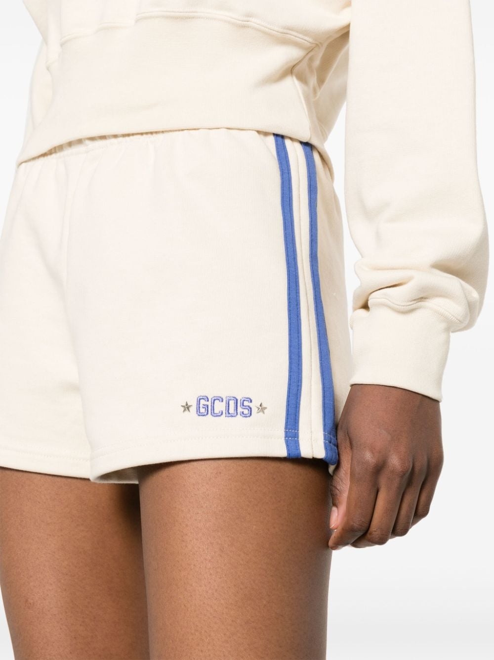logo-embroidered jersey shorts - 5