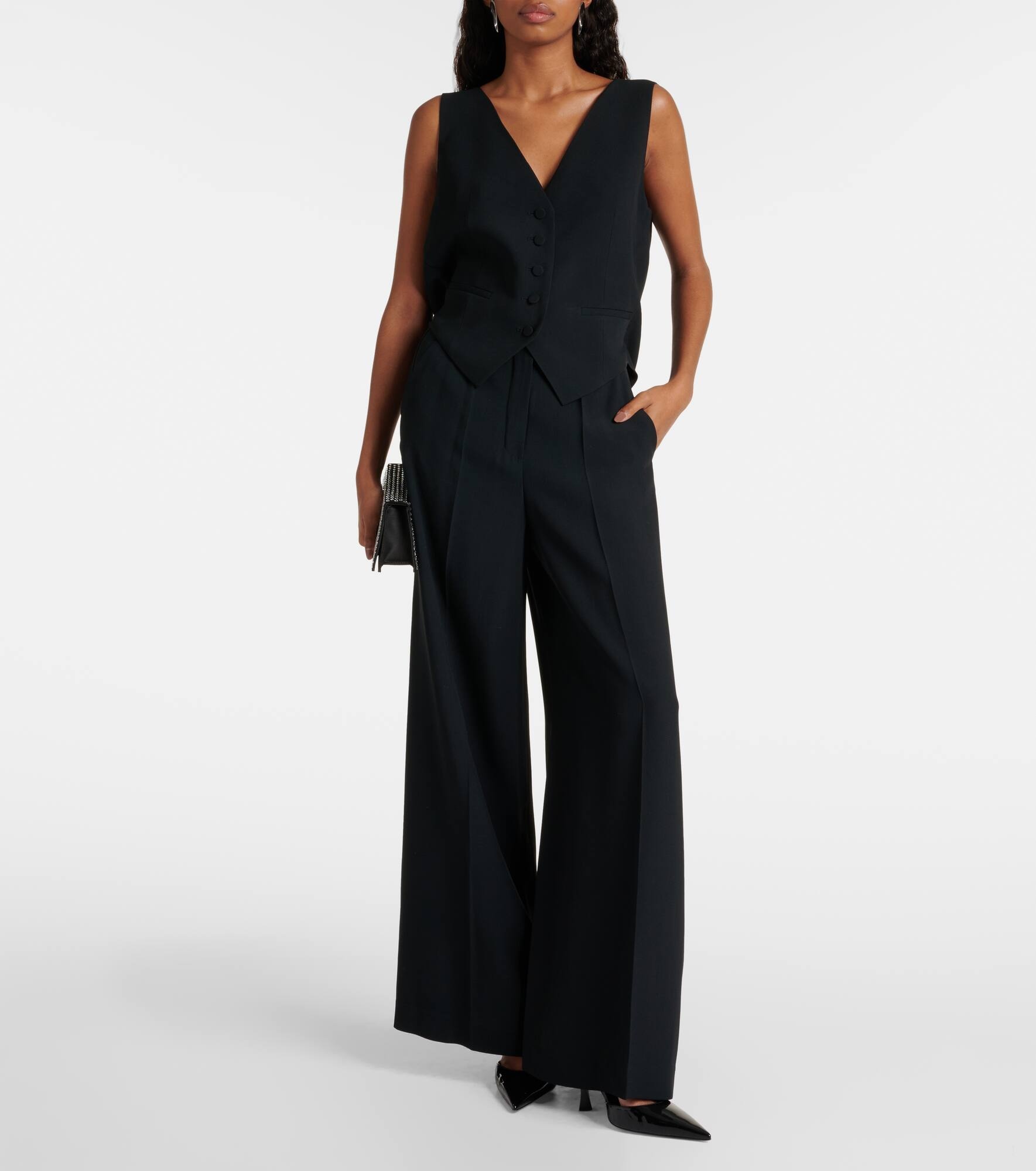 High-rise cady palazzo pants - 2