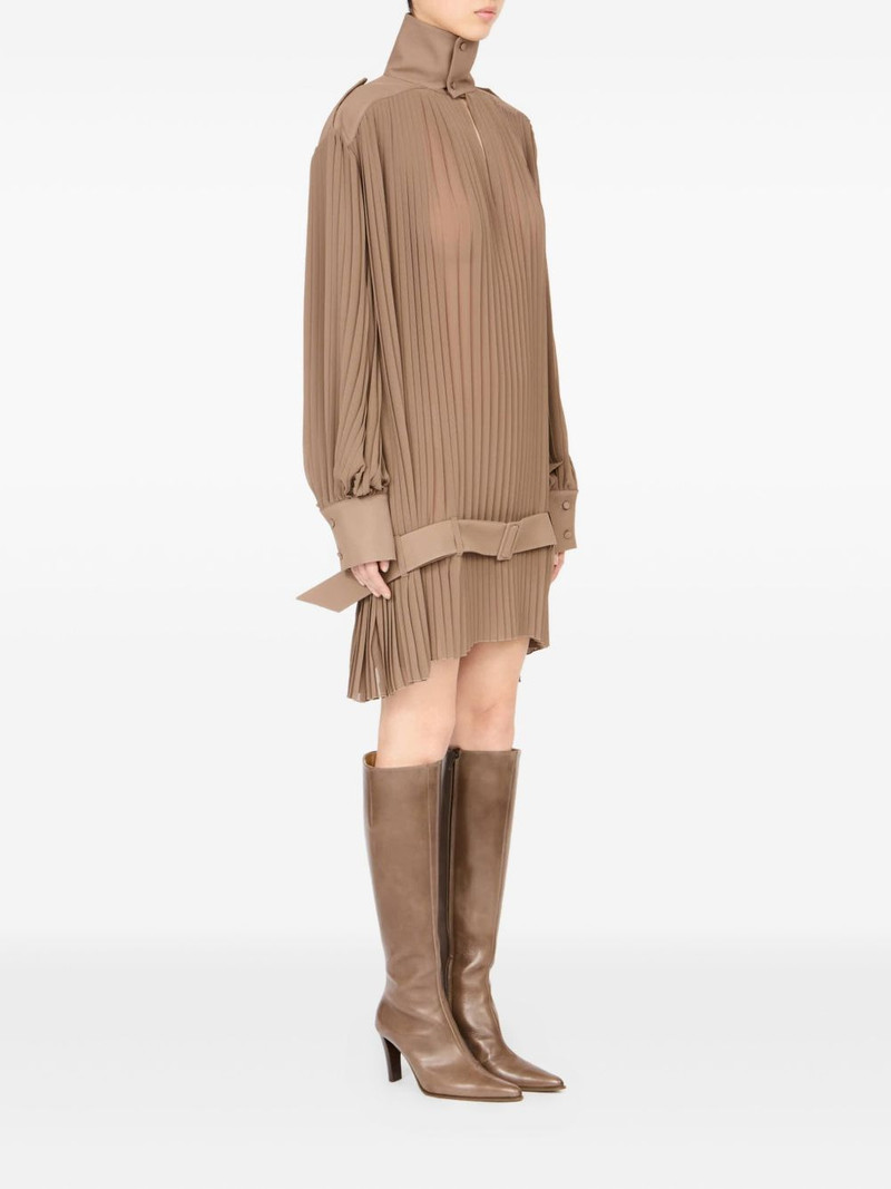pleated high-neck dress 3