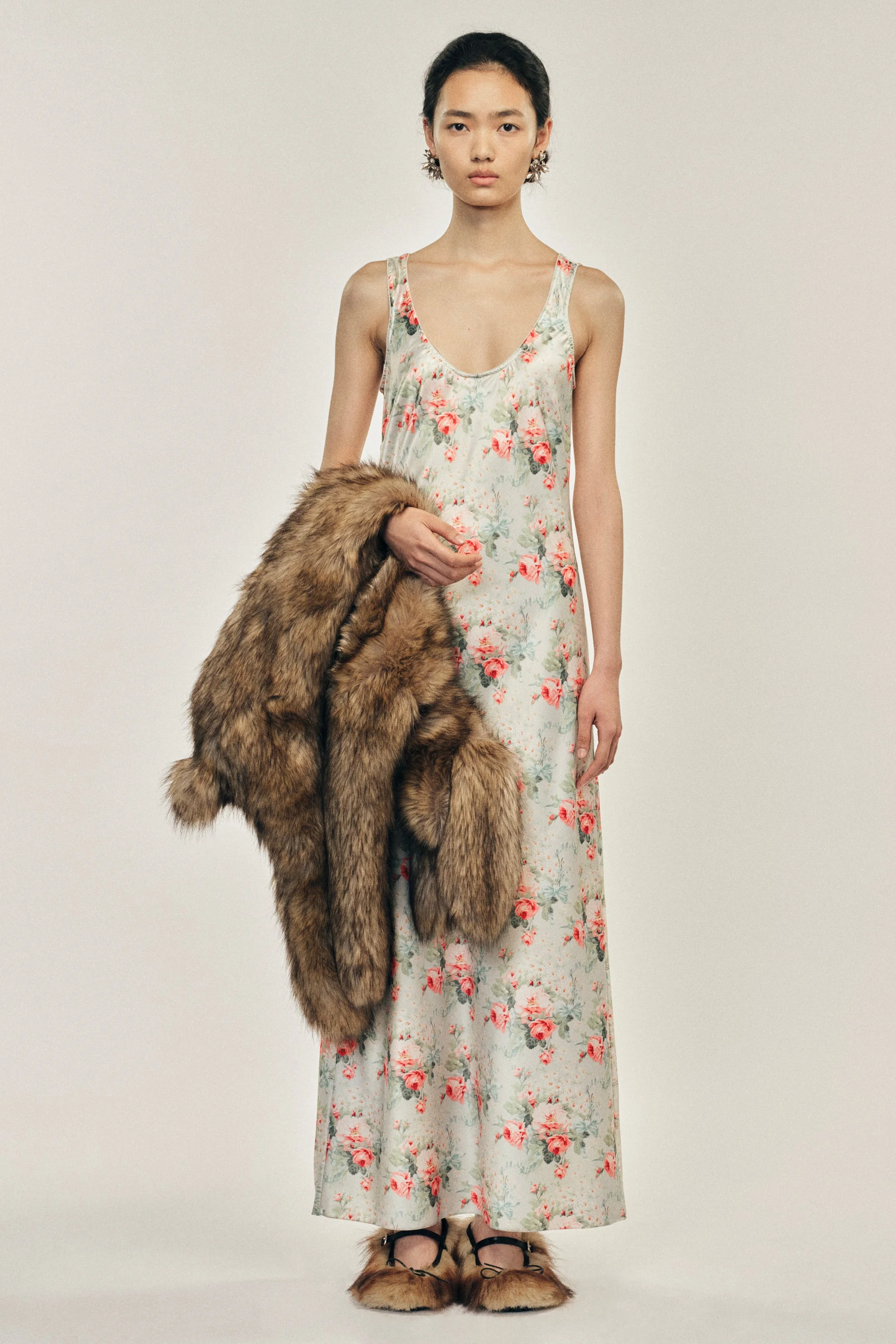 Scoop Neck Camisole Dress - 1