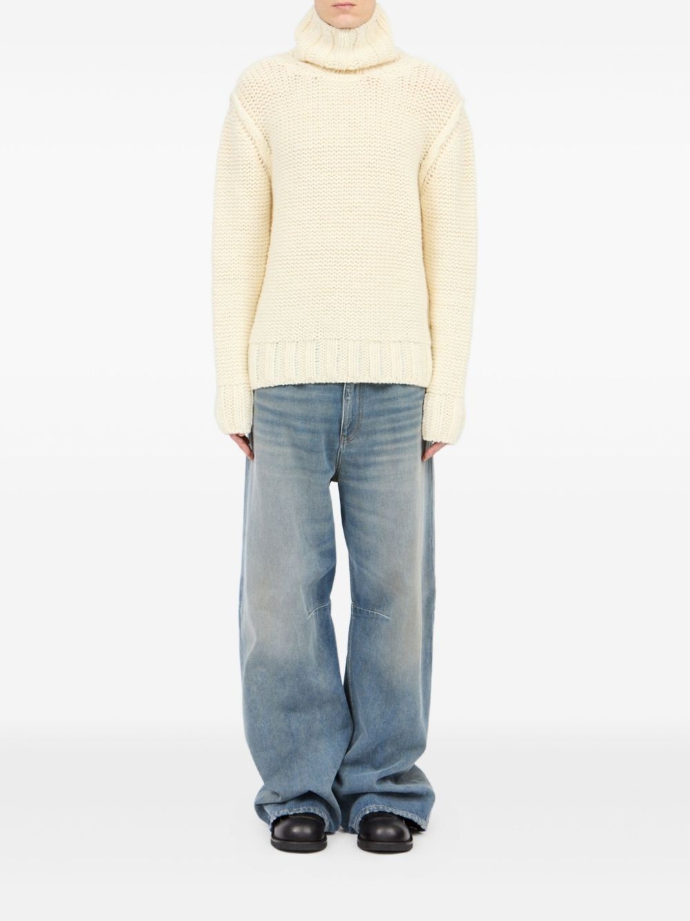 chunky-knit turtleneck sweater - 2