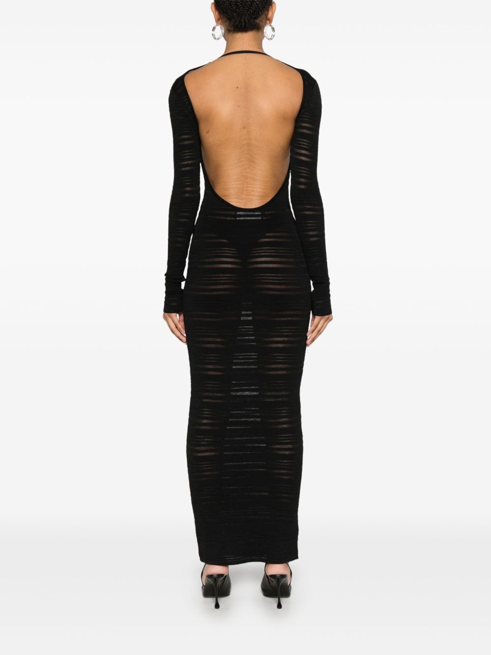 striped knit maxi dress - 4